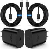2Pack 25W Super Fast Charger Type C 6Ft, Usb C Wall Charging And Long Android Phone Charger Cable Cord For Samsung Galaxy S25 Ultra/S25 Plus/S25/S24+/S24 Ultra/S23 Ultra/S22 Plus/S21/Note 20/Note10+
