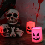 Halloween Flameless Votive Candles Color Changing with Remote Timer
