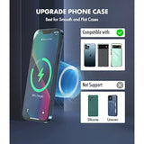 3Pcs Mag Safe Metal Ring Sticker,Mag-Safe Case Converter Adapter Ring For Magsafe Magnetic Wireless Charging Phone Car Mount Compatible With Cell Phone Android Samsung Galaxy Pixel Iphone