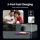 Usb-C Charger Block 72W Dual Port Pd 3.0/Qc 4.0 Gan C Chargers Fast Charging Usb Wall Charger Power Adapter For Iphone 17 16 15, Samsung, Google Pixel And More