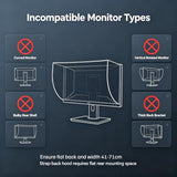1727 Inch Foldable Adjustable Monitor Hood | Privacy Sunshade (Fits 16.1527.95In W/4171Cm, 14.17In H/36Cm) | Not For Curved Monitors