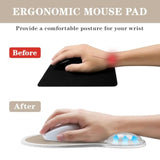 Mouse Pad With Wrist Rest,Ergonomic Mouse Pad With Comfortable Gel Wrist Rest Support And Non-Slip Pu Base For Easy Typing Pain Relief, Durable And Washable (Transparent Khaki Gradient)