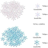 1200Pcs Snowflakes Confetti Decorations For Christmas, White And Blue Winter Confetti Snow Party Pack For Wedding Birthday Holiday Party Table Decorations Supplies
