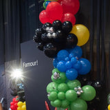 Red Blue Green Black Balloons, 50Pcs Retro Blue Red Yellow Black Balloons, Hero Party Balloon For Boy Man Theme Carnival Theme Birthday Party Baby Shower Bachelorette Graduation Decorations