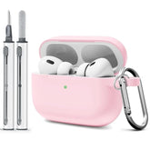Airpods Pro Case Cover With Cleaner Kit,Soft Silicone Case For Apple Airpod Pro 1St/2Nd Generation,Airpods Pro/Pro 2 Case Accessories With Keychain-Light Pink