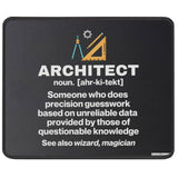 Architect Definition Mouse Pad - Architecture Mousepad - Designer Gifts - Funny Mouse Mat For Desk 9.5 In, Medium, Black