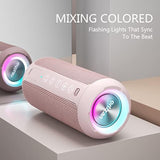 Portable Bluetooth Speakers, Ipx7 Waterproof Wireless Speaker With 24W Loud Stereo Sound, Deep Bass, Bluetooth 5.3, Rgb Lights, Dual Pairing, 30H Playtime For Home, Outdoor, Party