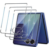 (3 Pack) Front Screen Protector for Galaxy Z Flip 7, Flip 7 Tempered Glass Film, Ultra Durable 9H Hardness, Anti-Scratch, Bubble-Free,