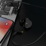 Melody Ear Earbuds Wired With Hd Microphone In Ear Monitor Earbuds 1Dd+1Ba Hybrid In Ear Earphones Phone Call Headphones For Running Conferencing Working Riding