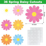 45 Pcs Springtime Flower Cutouts Flower Craft Cutouts Floral Note Cards For Spring Bulletin Board Springtime Classroom Wall Spring Tea Party Decoration