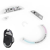 Glass Mouse Skates For Logitech G 502 Lightspeed Wireless,Fastest And Smoothest Mouse Feet/Skates (White Print)