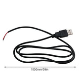 2Pcs 24Awg Usb Pigtail 2 Wire Usb 2.0 Cable 3.3 Feet (1 Meter) Usb Female Cabl