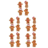 20 Pcs Mini Gingerbread Man Figurines Miniature Gingerbread Man Statues For Christmas Bonsai Desktop Micro Landscape Decoration