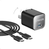 Anker Nano USB C Charger Block, 30W PIQ 3.0 Foldable iPhone Charger Fast Charging for iPhone 16/15 Series, Galaxy, iPad, Compatible with MagSafe