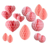 Party Decorations Hanging Paper 15Pcs Honeycomb Balls For Nursery, Baby Shower, Birthday, Wedding?Christmas? Graduation (15 Pieces Light Pink Set)