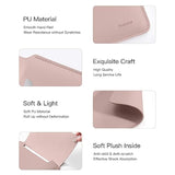 Laptop Sleeve Bag Compatible With Macbook 12 A1534/Air 11 13 M1 A2337/Pro 13 A2338, 11.6-12.3 Acer Chromebook/Hp Stream/Asus/Surface Pro 8/7/6/X/5/4/3, Pu Bag With Small Case, Pink