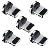 Magnetic Connector Tip Heads (5-Pack) Magnetic Adapter 360° Rotating Strong Magnetic Phone Cable Adapter For Lproduct Device