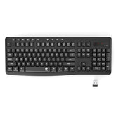 Wireless Keyboard, 2.4G Full-Sized Ergonomic Wireless Computer Keyboard With 10 Individual Multimedia Keys, Spill Resistant, For Mac Os Desktop/Laptop/Pc Bk7367