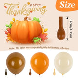 Fall Balloon Garland Arch: 100 Orange, Brown, White Latex Balloons