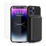 Battery Case For Iphone 13 Pro Max, 14 Pro Max, 14 Plus (6.7 Inch), 2025 Upgraded High Capacity 13800Mah Battery Pack Rechargeable Charger External Charging Case With Tempered Glass Screen Protector