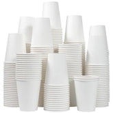 300ct 12oz Disposable White Paper Coffee Cups for Hot or Cold Drinks