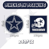 40Pcs Football Party Decorations Baby Shower Plates And Napkin Sets For Cowboy Party Supplies Navy Blue Football Birthday Party Decorations