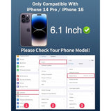 2 Pack For Iphone 15 Privacy Screen Protector For Iphone 14 Pro , 25 Degree Anti Spy Anti-Blue Light Tempered Glass Blue Gradient With Easy Installation Shatterproof Case Friendly (6.1 Inch Blue)