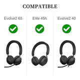 Replacement Earpads For Jabra Evolve2 65 - Softer Protein Leather Ear Pads Cushions For Jabra Evolve2 65/ Evolve2 40/ Elite 45H On-Ear Wireless Headset (Black)