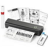 Portable Printers Wireless For Travel, N80 Wireless Thermal Printer Bluetooth Inkless Printer Support 8.5" X 11" Us Letter & A4, Compatible With Ios, Android, Laptop