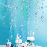 Little Mermaid Party Decoration Puple Blue Bubble Garlands Transparent