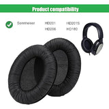 Replacement Ear Pads Compatible With Sennheiser Hd201 Hd201S Hd206 Hd180 Headphones Made Of Soft Leather And Memory Foam Replacement Ear Pads For Repair Accessories (Black)