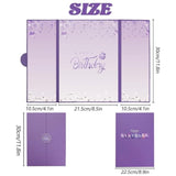 Purple Happy Birthday Decorations, Creative Birthday Guest Sign In Book Alternative, Birthday Signature Book 12" X 18", Great Birthday Gifts For Women Or Girls