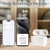 Wirelss Charging Case Compatible With Airpod 3, Replacement 3Rd Generation Charger Case With Bluetooth Pairing Sync Button (Beige White)