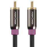 FosPower Subwoofer Cable (10 FT) RCA to RCA Audio Stereo Cable, Male to Male - Dual Shielded Cord | 24K Gold Plated Connector | Corrosion Resistant | Clean Sounding Signal