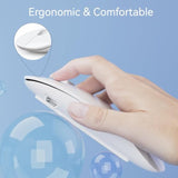 Wireless Mouse, Usb C Rechargeable Computer Mouse, Slim Silent Mice 2.4Ghz Opt
