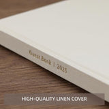 Elegant Guest Book For Wedding Reception, Beautiful Guestbook For Baby Shower And Wedding Decor, 100 Blank Pages For Sign In, Polaroid Pictures And Photos, Linen Cover (2025, Beige)