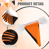 200ft Black Orange Pennant Banner Triangle Flag Bunting Garland for Party Decorations
