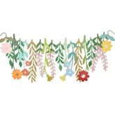 Groovy Boho Floral Leaf Banner: Double-Sided Waterproof Wildflower Party Decor
