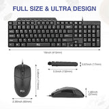 (10Pack) Wired Keyboard And Mouse, Rk203 Ultra Full Size Slim Usb Basic Wired Keyboard Mouse Combo Set With Number Pad For Computer,Laptop,Pc,Notebook,Windows