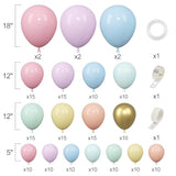 181Pcs Pastel Balloon Arch Pastel Rainbow Balloon Garland Kit For Birthday Wedding,Gold Party Decoration Globos Para Decoration De Fiestas