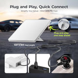 3 In 1 Starlink Mini Cable 10Ft/3M, High-Speed Usb-C/Car Charger/Dc To Dc Starlink Mini Power Cable, Ip65 Waterproof Starlink Mini Accessories Car Adapter Cord For Stable Outdoor Internet