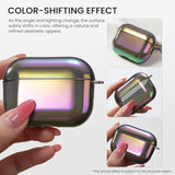 For Airpods Pro 2 Case 2023/2022–Stylish Gradient Clear Tpu, Led Visible, Shockproof Protective Case Cover For Airpods Pro 2Nd Generation With Lanyard-Iridescent Purple
