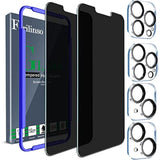 For Iphone 14 Plus Iphone 13 Pro Max Privacy Screen Protector 2 Pack 9H Anti Spy Tempered Glass With 2 Pack Camera Lens Protector Case Friendly Bubble Free Accessories