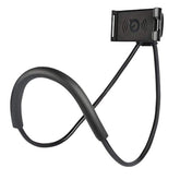 Cell Phone Stand Hanging On Neck Upgraded, Hands-Free Mobile Phone Holder Clip On Bed/Table 360° Rotation Iphone Tablet Mount Bracket, 27.6''/70 Cm Length For 4.7''-7.6'' Screen