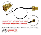 Ufl To Sma M.2 Ngff U.Fl To Rp-Sma Female Mhf4 Connector Pigtail Antenna Extension Cable (10 Inches (4 Pcs))