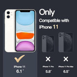 JETech Magnetic Case for iPhone 11 6.1-Inch Compatible with MagSafe Wireless Charging, Shockproof Phone Bumper Cover, Anti-Scratch Clear Back (Clear)