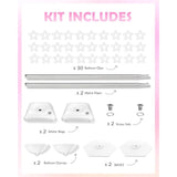 Adjustable Metal Balloon Column Stand Kit - Heavy Duty Party Decor - Set of 2