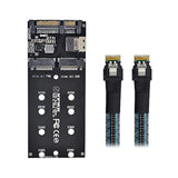 Sff-8654 Cable & Card U2 Kit Ngff M-Key To Slimline Sas Nvme Pcie Ssd Sata Ada