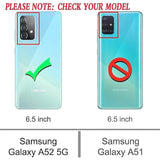 For Galaxy A52 5G Case And 2 Pack Tempered Glass Screen Protector, Military Grade Heavy Duty Shockproof Anti Scratch Silicone Bumper Thin Cover For Samsung Galaxy A52 4G/5G, Navy Blue