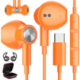 USB C Headphones for iPhone 17 Pro Max Air 16 15, Type C Earphones with Microphone Magnet Stereo Wired Earbuds for Galaxy S26 S25 Ultra S24+